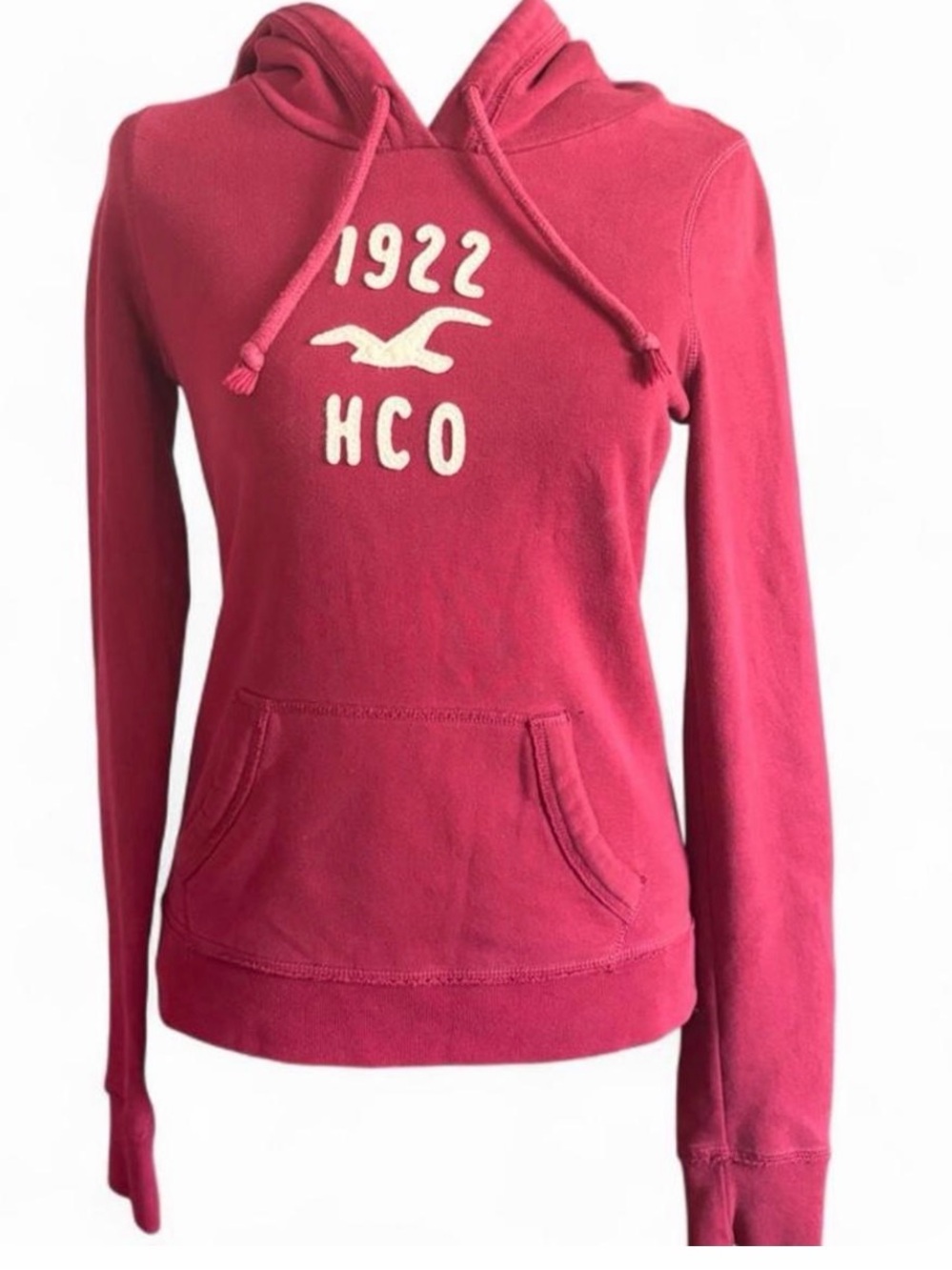 Hollister Rose Pink Pullover Hoodie with Embroidered Logo